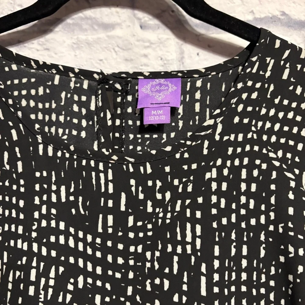 Jolie Black and White Mini Dress Medium - Picture 3 of 7